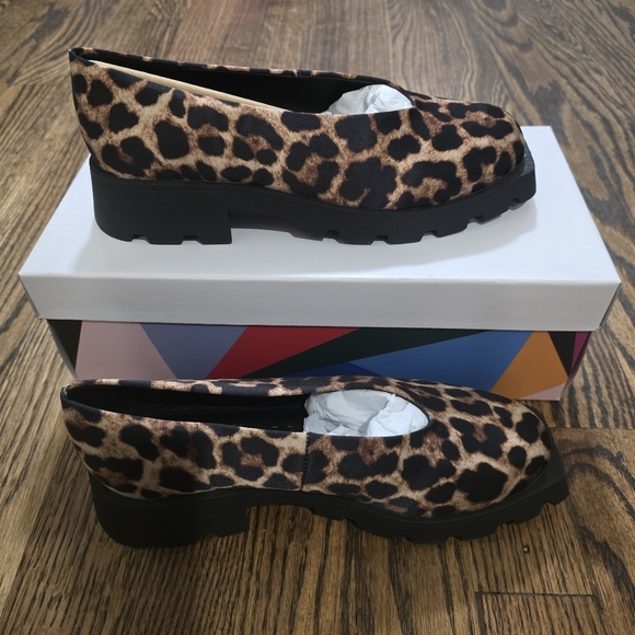 NWT KATY PERRY Collections Cheetah Print Lug Loafers - Picture 2 of 6